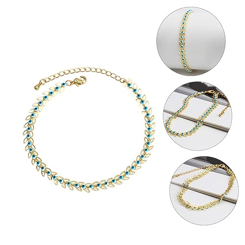 Bracelet chaîne de mains œil bleu réglable contre les bijoux lâches