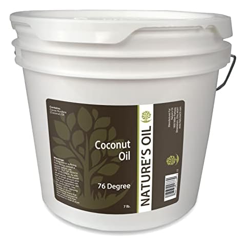 Nature's Oil Coconut 76 Degree, Naturally Refined, 7lbs (1 Gallon) Cover