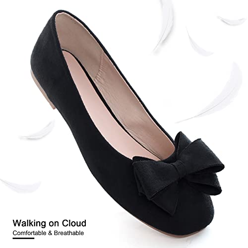 Image of Dear Time Women's Flats Shoes Bowknot Dressy Ballets Loafers Wedding Business Casual Walking Shoes