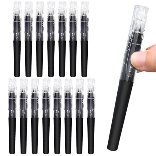 KEORHEZ Mini Stylo 15 Pièces Encre Noire 0,5 Mm écriture Fluide Séchage Rapide Stylos Gel Mini Petits Et Courts Pour Le Bureau Le Cadeau L'école