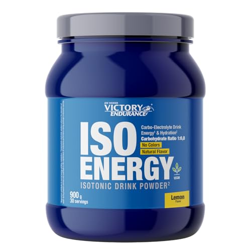 Victory Endurance Iso Energy 1:0,8 (900g) Sabor Limón, Rápida Energía e Hidratación, Resistencia en ejercicio intensos, Fórmula avanzada con Carbohidratos 1:0,8, L-Glutamina, Electrólitos, Vitamina C
