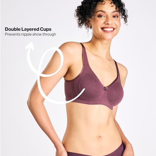 Image of NYKD NYB169 Cotton Non Padded Non Wired Encircled Shaping Bra Full Coverage Side Lift (Plus