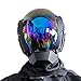 KYEDAY Punk Mask Cosplay for Men, Mechanical Sci-fi Gear Cosplay Halloween Mask Fit Party Music Festival Accessories (blue)