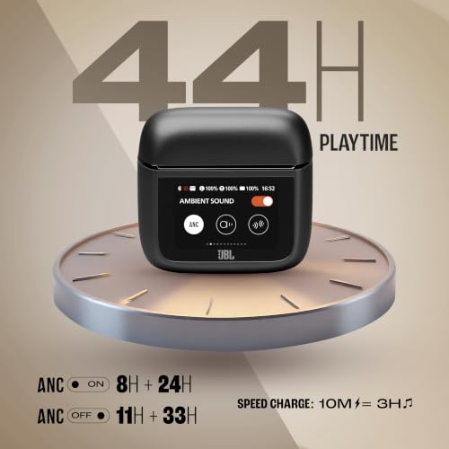 Image of JBL Tour Pro 3 True Wireless Earbuds, Smart Noise Cancelling - Latte
