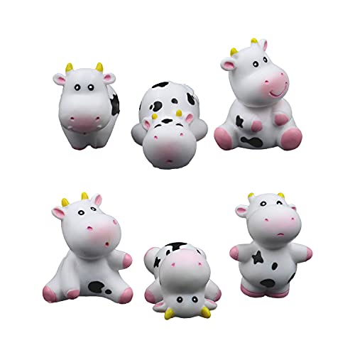KRISMYA 6 x niedliche Mini-Kuh-Tierfiguren Cover
