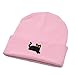 HUBGFEQ Stretchy Lightweight Beanies Embroidered Black Cat Knit Hat Women Men Winter Warm Hip-Hop Cold Hat-Royal Blue