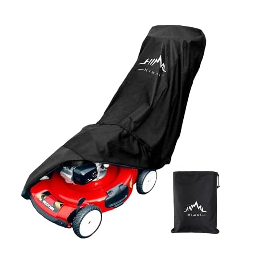 Himal Outdoors Lawn Mower Cover - Heavy Duty 600D Polyester Oxford Waterproof, UV Protection Universal Fit with Drawstring & Cover Storage Bag,Black
