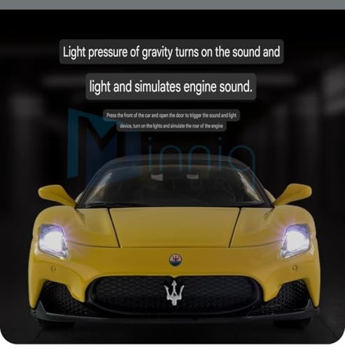 Image of Maserati MC20 1:32 Model Car with Box, Zinc Alloy Pull Back Toy car with Sound and Light for Kids Boy Girl Gift [Colors as Per Stock] (Maserati MC20 1:32)