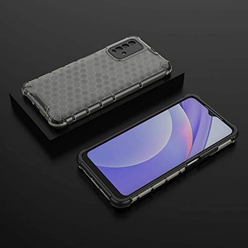 Image of Glasgow | for Mi Redmi 9 Power Honeycomb Pattern Back Case Cover for Mi Redmi 9 Power - Black