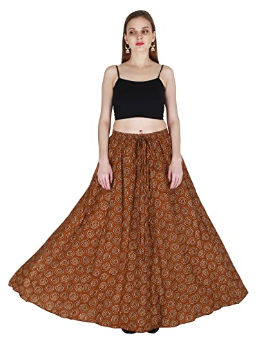 Image of Sttoffa Cotton Printed Women Wear Maxi Long Skirt 40 inch inch Full Length