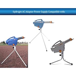   UpBright-12V-ACDC-Adapter-Compatible-with-Zooka-Sports-ZS720-ZS740-ZS-720-ZS-740-Z5720-Z5740-14001-12-Volt-Battery-Powered-Personal-Baseball-Tennis-Ball-Pitching-Machine-12VDC-Power-Supply-Charger