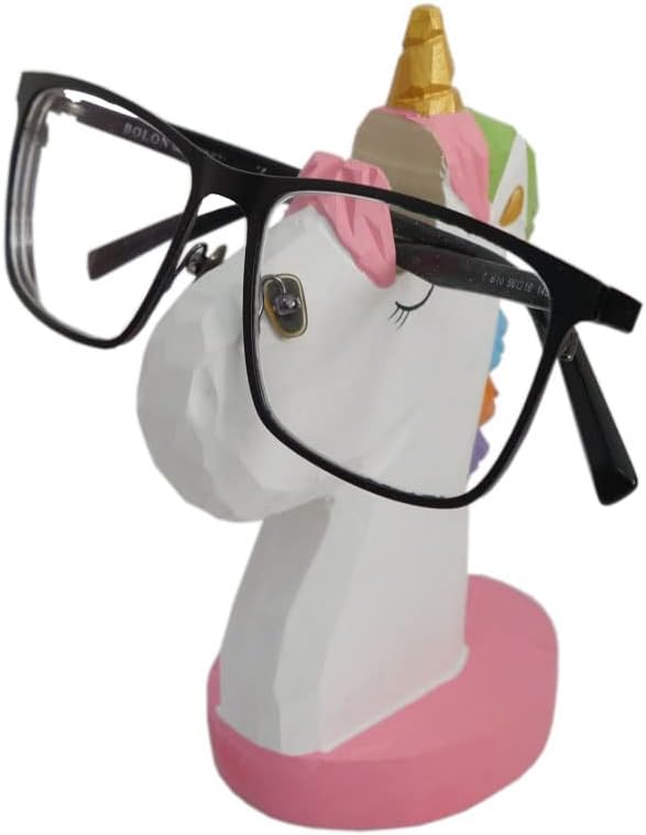 LongJT Handmade Wood Carving Eyeglasses Holder Stand Sunglasses Display Stand Home Office Desk Décor Gift (Dog)