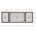 Afuly 5x7 Picture Frame 3 Picture Frames 4x6 5x7 Photo Frames Trifold Triple Collage Rustic Wood Vertical Horizontal Desk Wall Display Decor, Unique Wedding Birthday Gifts for Women Mom Family Friends