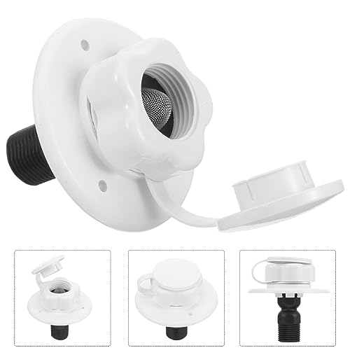Image of Milisten Rv Water Fill Inlet with Check Valve 2.95In Gravity Water Inlet Connection for Camper Motorhome Trailer Freshwater Tank Filling Rv Replacement