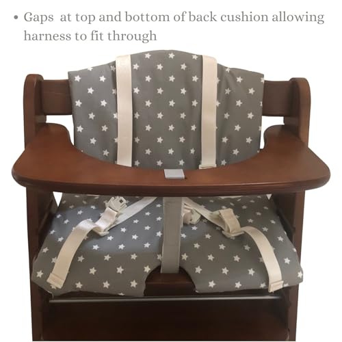 Image of Highchair Cushion for Hauck Alpha Plus Wooden highchair - Easy to fit - Fully Wipe Clean highchair pad