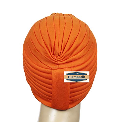 Image of BISMAADH Instant Readymade Turban for Men & Women Head Wrap Lightweight Cap Headwear Sikh Pagri
