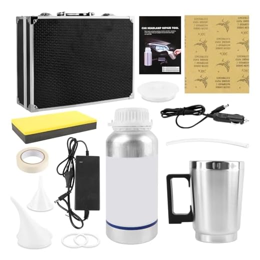 Kit Lucidatura Fari Auto Rinnova Fari Auto Set di Lucidatura,Riparazione del Faro,Fari Strumento di Riparazione Rinnova Fari Auto Kit,Kit di Riparazione fari Moto Auto con Tazza atomizzante