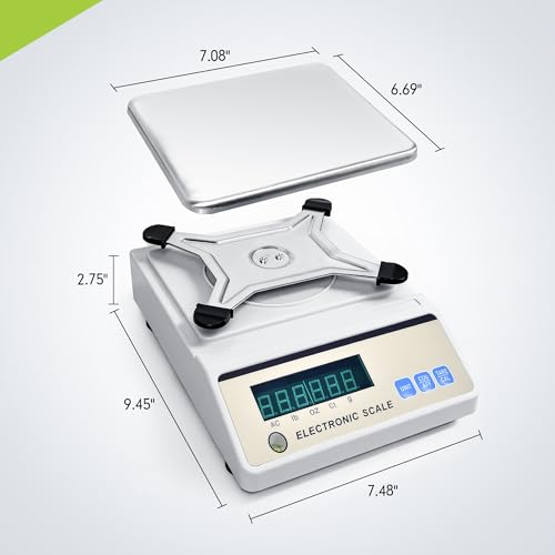 Image of Lichen Lab Analytical Balance 5000g x 0.01g with LED Display, High Precision Lab Scale with g /ct /oz /lb Units-Laboratory Scientific Scale for Kitchen, Lab, Pharmacy, Jewelry