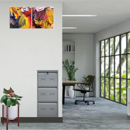 Image of I Metal Shoe Rack I Slim and Wall Mounted I 3 Shelve (Ivory Colour) I Coad LC 2S-03 IV I Height 43 Inches, Width 20 Inches, Depth 5.5 InchesI 3 Years Warranty.