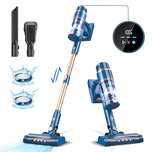 PRETTYCARE Cordless Vacuum Cleaner, 28Kpa Stick Vacuum with Powerful Brushless Motor, LED Touch Display, 45 Mins Long Runtime, Lightweight Vacuum Cleaner for Hard Floor Carpet Pet Hair, P2 PRETTYCARE Cordless Vacuum Cleaner, 28Kpa Stick Vacuum with Powerful Brushless Motor, LED Touch Display, 45 Mins Long Runtime, Lightweight Vacuum Cleaner for Hard Floor Carpet Pet Hair, P2
