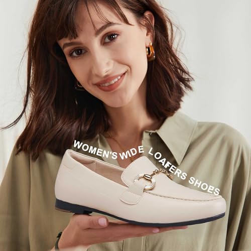 Image of DeYashopin Womens Loafers Shoes Fashion Low Heel Slip on Shoes Comfortable Driving Flats