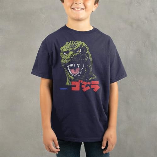 Youth Boys Godzilla Monster Movie Navy Graphic Tee4