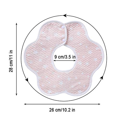 Bavaglino Neonato Cotone,4 Pezzi Cotone Bavaglini