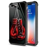 iPhone SE 2020 Case,Tempered Glass iPhone 8 Case, Boxing Glove iPhone 7 Cases [Anti-Scratch] Fashion Cute Cover Case for iPhone 7/8/SE2 4.7-inch Red Gloves