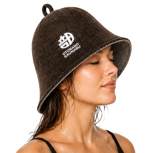 100% Cotton Sauna Hat Double-Layer Reversible Cap Japanese Design