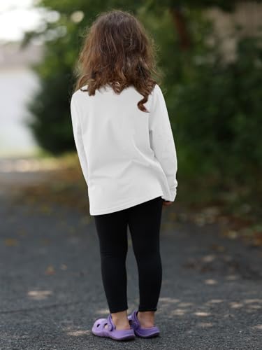 Haloumoning Toddler Girls Ruffle Heart T-Shirts Baby Kids Cute Long Sleeve Top Tees 3-10 Years4