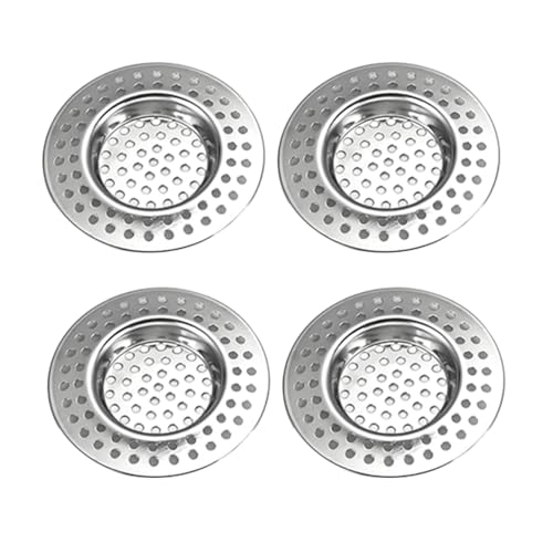 Évier Filtre de Vidange, 4PCS Filtres de Drainage, Filtre à Évier, Grille Evier Cuisine en Acier Inoxydable, Filtre Evier Cuisine, pour Évier, Douche,...