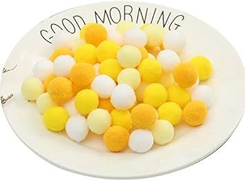 YYCRAFT 200pcs Craft Pom Poms Balls for Hobby Supplies and DIY Creative Crafts Decorations20mm,Yellows Color Mix