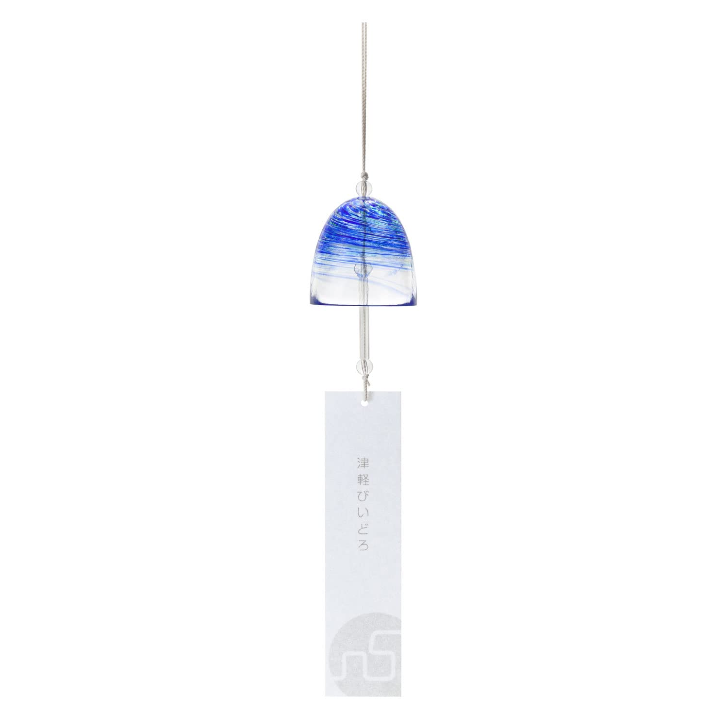 Aderia Tsugaru Vidro Glass Wind Chime Blue Cool Breeze Gift Box Made in Japan