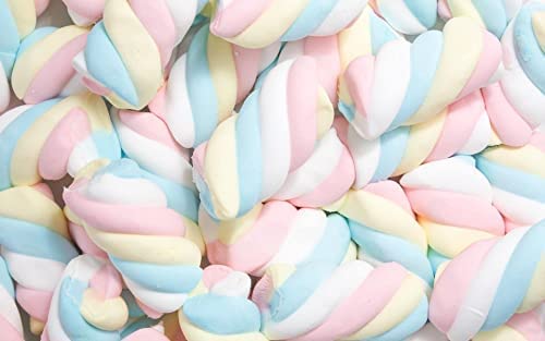 Veganic Marshmallows Twisted Shape Pure Veg- 100gm (50 Pieces) | Strawberry/Vanilla Flavour | Vegetarian Marshmallow Candy - Image 4 thumbnail