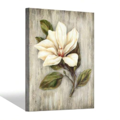 Tableau magnolia blanc pour réveiller un mur blanc - Art mural de chambre 50x70cm
