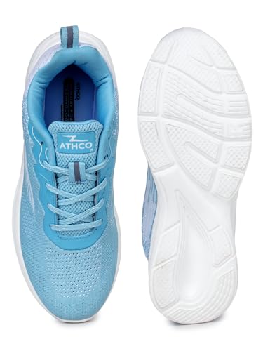 Image of ATHCO Womens Nyla Running Shoes for Woman with Soft Flexible Memory Foam Women's Shoes for Walking Gym Training,Casual, Sports, Lightweight Lace up Athletics Slipon Running Shoes for Ladies & Girls
