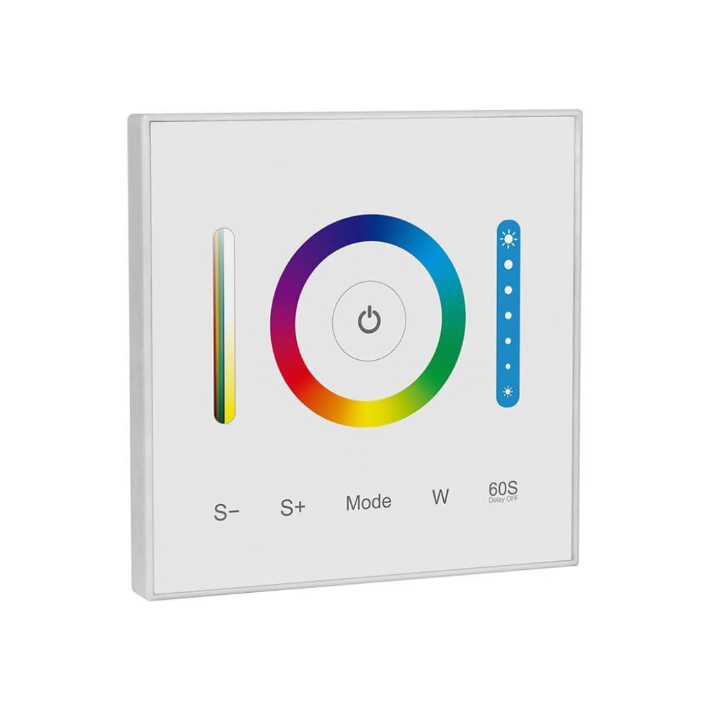 V-TAC SMART Contrôleur de variateur tactile sans fil mural pour bande LED 3 en 1 + RGB+CCT SKU 2915