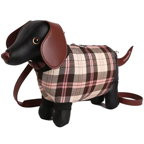 Image of Women PU Leather Unique Novelty Dog Shaped Crossbody Shoulder Bag Handbag Purse