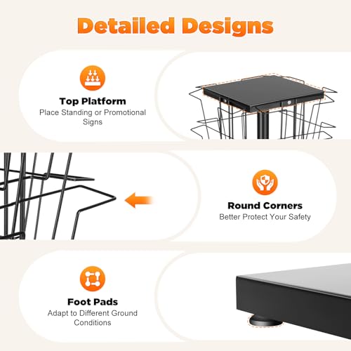 Support de brochure rotatif 360 en métal durable pour bureau - 3