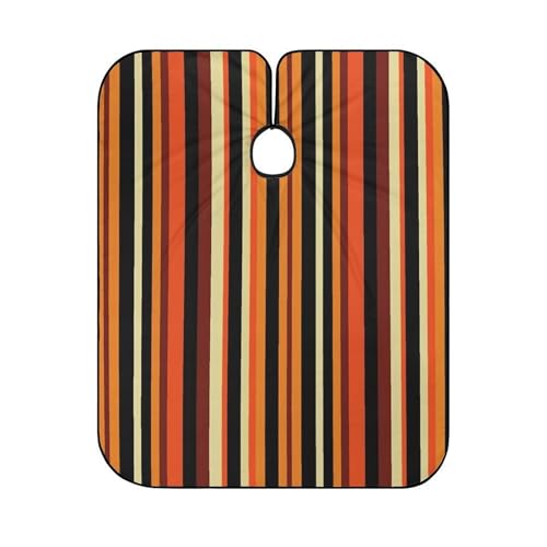Capa de Corte de Pelo Naranja con Diseño de Rayas miniatura 6