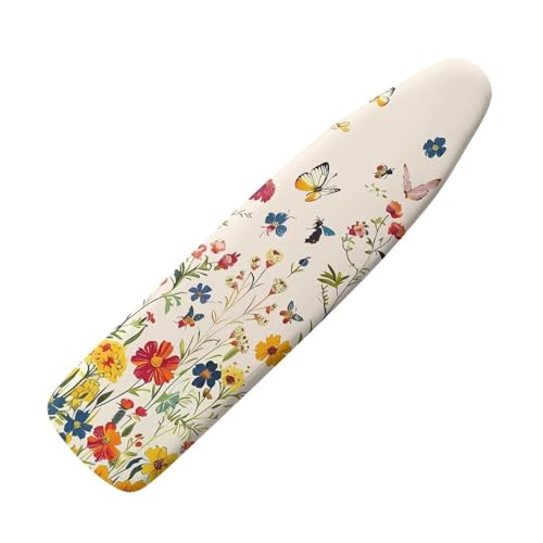 Darisoco Retro Floral Butterfly Ironing Board Covers Standard (Fits Large Boards 15 x 54 inch) Stylish Washable Ironing Board Protector Home Decors Home Decors