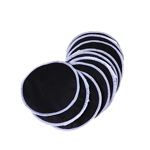 Ipetboom 10 Piezas Tela De Maquillaje Almohadilla Desmaquillante Reutilizable Almohadillas Para Desmaquillar Toalla De Limpieza Cara Black