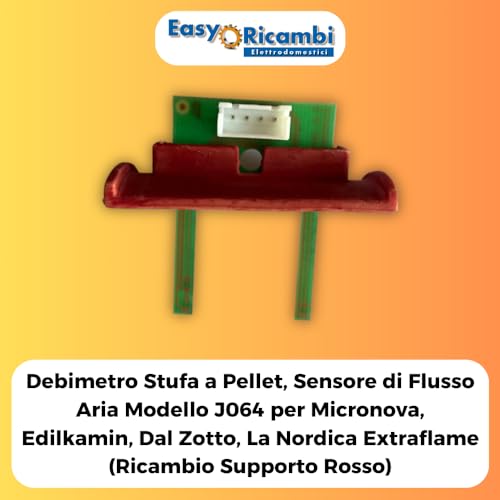 Luftdurchflussmesser Luftdurchflussmesser für Pelletofen edilkamin dalzotto Nordic extraflame Halterung Rot