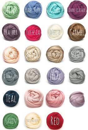 Merino Wool - Pale Pink - for arm Knitting Merino Blanket Weaving Felting Jumbo Yarn Giant Wool Soft 50g (0.11lb) - Image 4