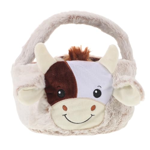 Panier de Pâques en peluche forme vache, le cadeau idéal rempli de douceurs