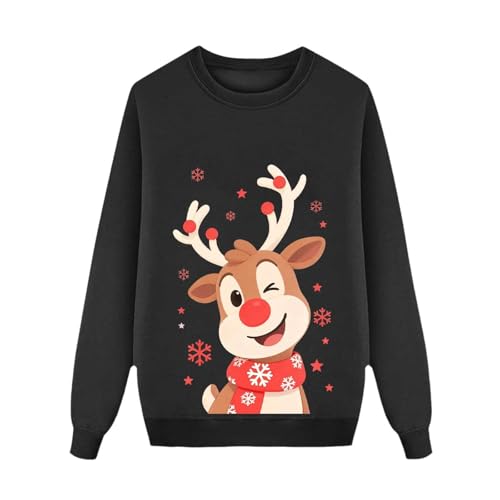 Pull renne de Noël pour photo de famille en vacances