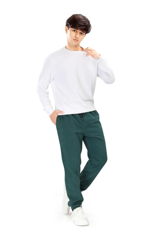 Image of UNOseven Boys Cotton Jogger Pant - Slim Fit - Teal Green - Size XL