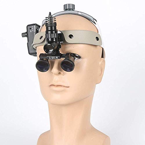asdchZen Dental Loupes Magnifying Glasses With Headlamp - Binocular Headband Magnifier For Oral Cavity Dentistry Surgery,2.5X/3.5 Magnification