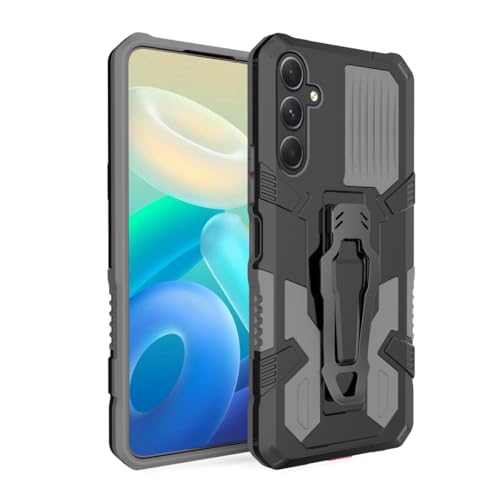 Coque Samsung S23 FE antichoc militaire avec béquille et clip rotatif robuste