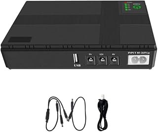 10400mAh Mini Portable UPS 5V/9V/12V Uninterruptible Power Supply For WiFi Router Large Capacity Backup Power Adapter Uninterruptible Power Supply Ups For Security Camera Wifi Router Speaker LED Power